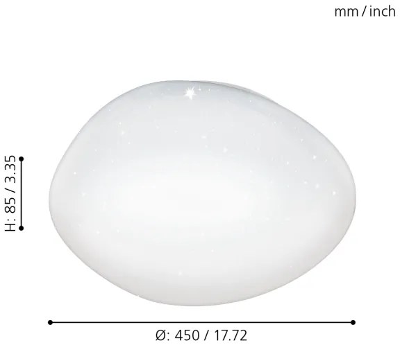 Eglo 97577 - Dimmelhető SILERAS LED mennyezeti lámpa LED/21W/230V, átm. 45 cm