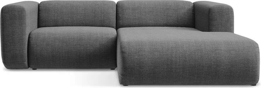 Szürke sarokkanapé (jobb oldali-heverő résszel) Ekahi – Makamii