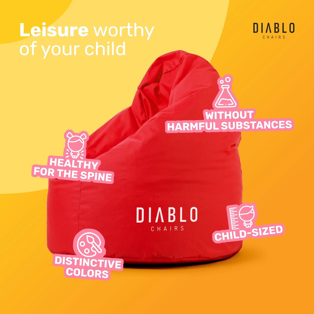 Diablo Chairs gyerekpuff: Piros