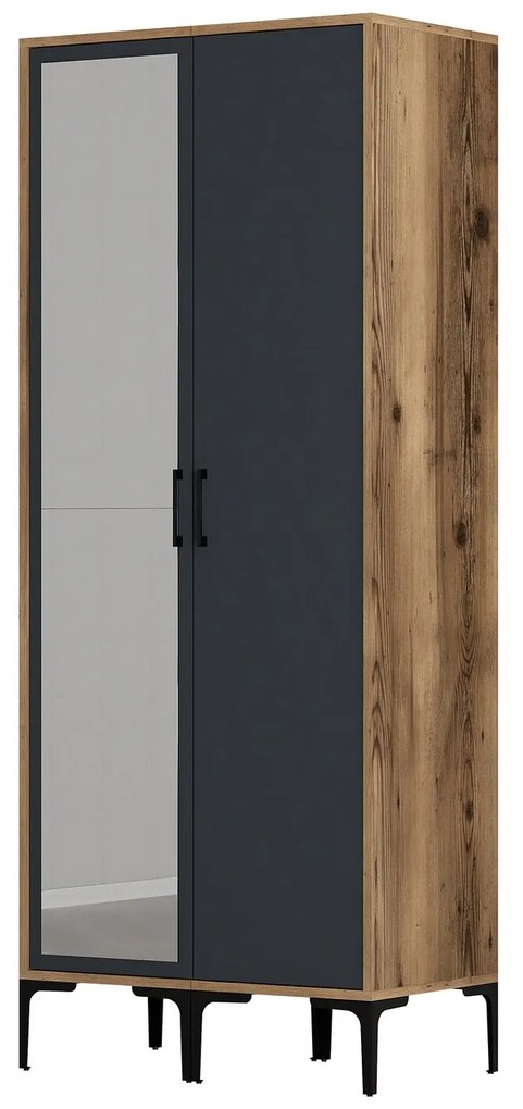 Ruhásszekrény Kiara RS (antracit + dió). 1088541
