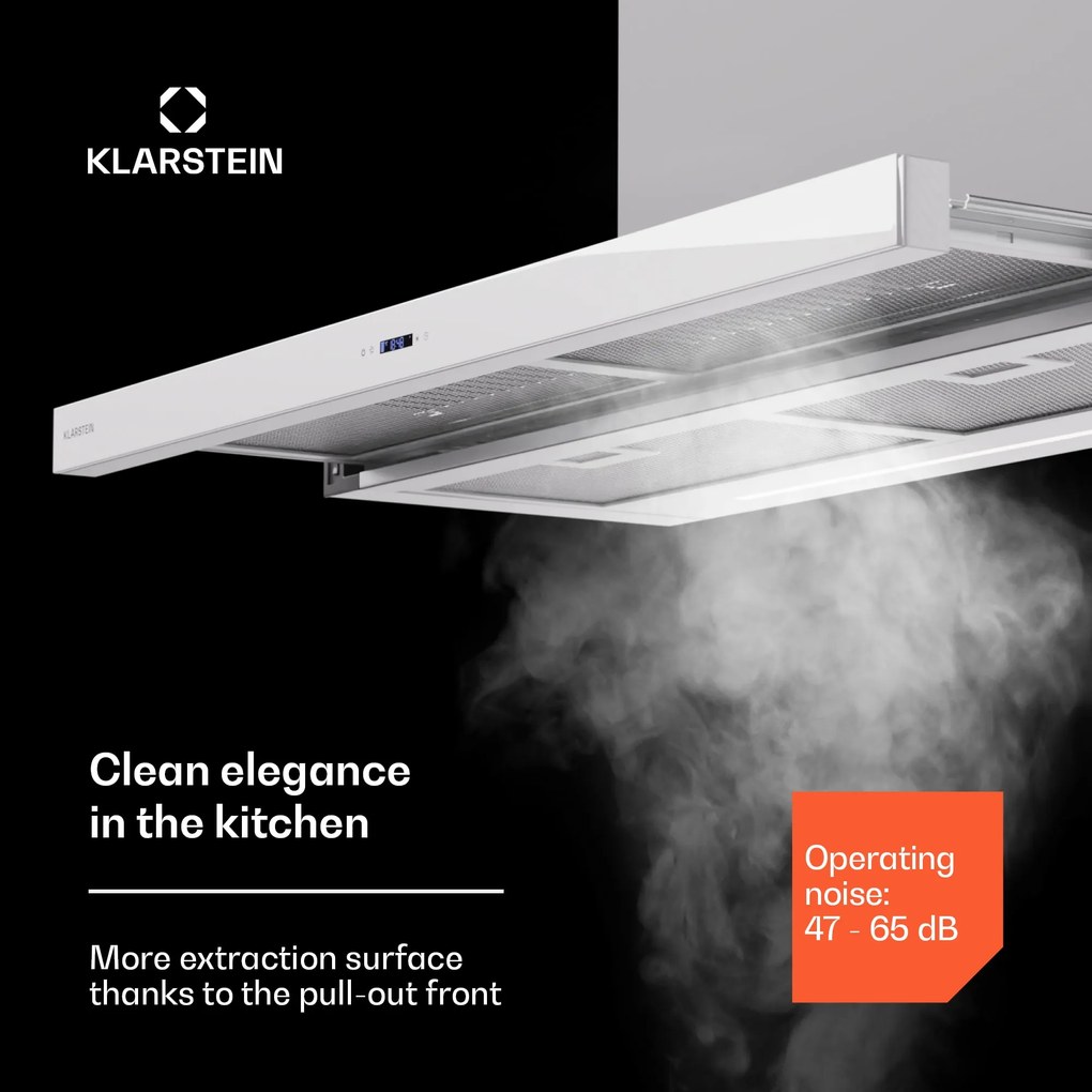 Klarstein Mariana Neo 90, lapos páraelszívó, 90 cm, 640 m³/h, légelszívás, LED