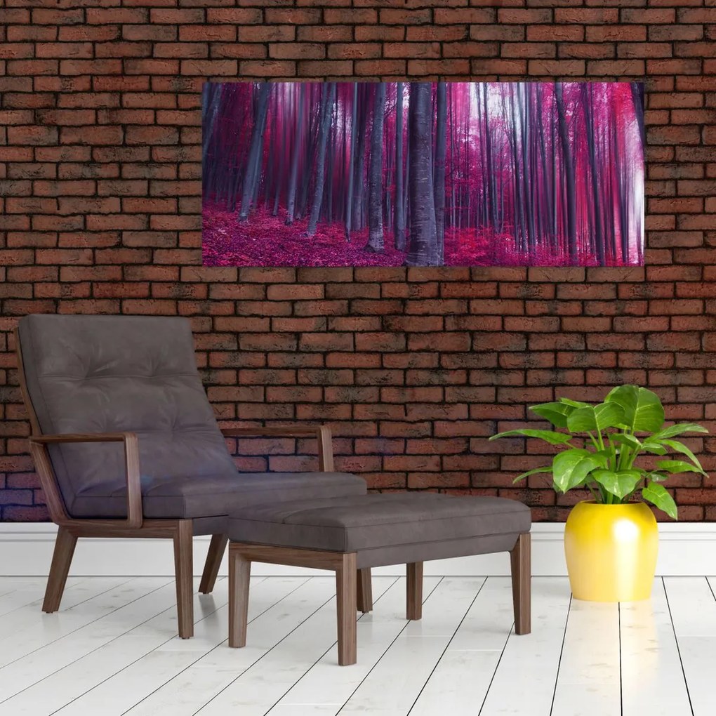 Egy rózsaszín erdő képe (120x50 cm)