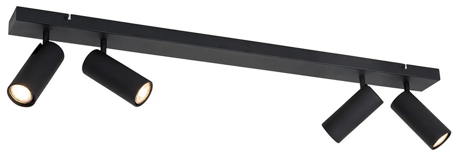 Okos mennyezeti spotlámpa fekete 4-lámpás állítható 4 Wifi GU10 50mm-es izzóval - Renna