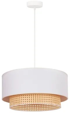 Duolla - Csillár zsinóron BOHO 1xE27/15W/230V átm. 45 cm krémes/rattan