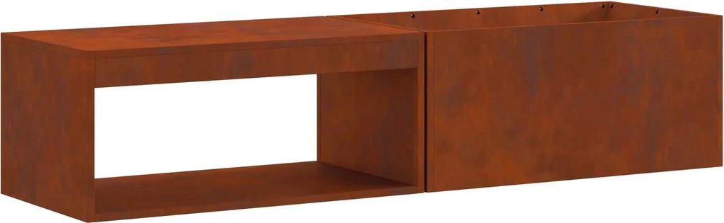 vidaXL Tűzrakó Barna 160 x 45 x 35 cm Acél