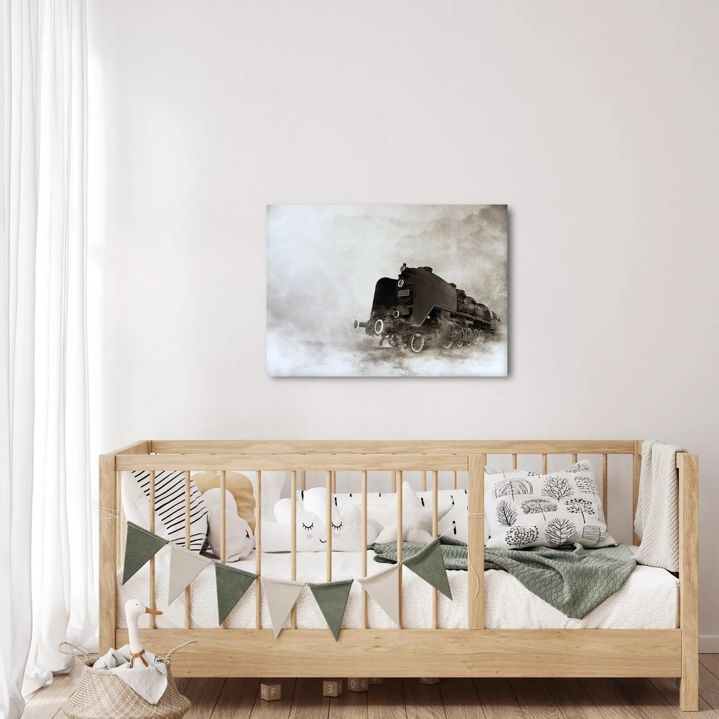 Kép - Vonat a ködben (70x50 cm)