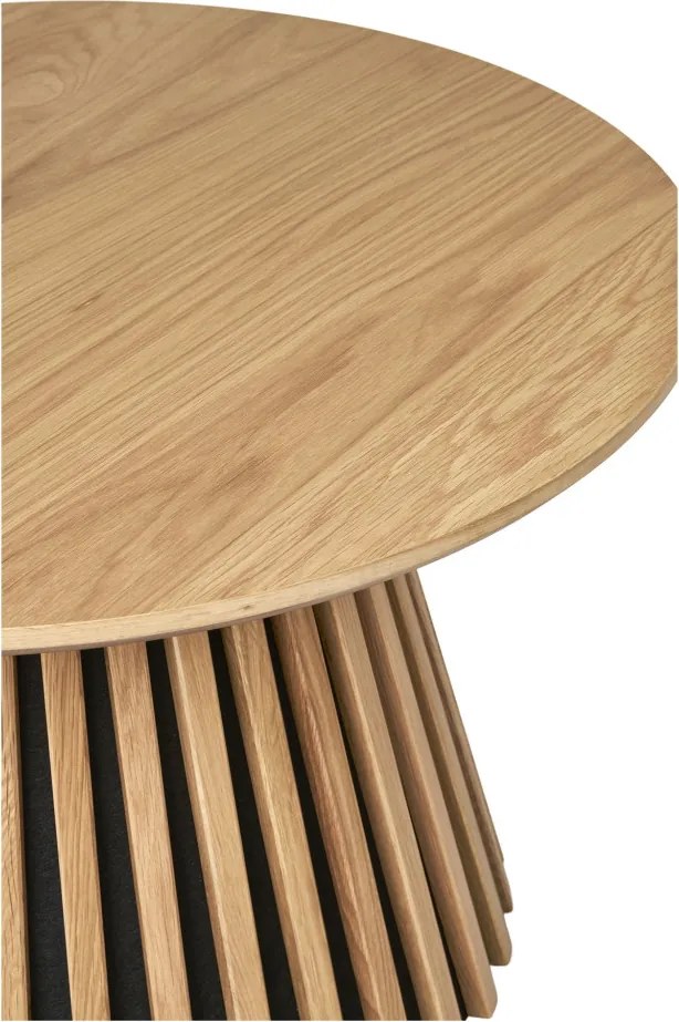 Dohányzóasztal, tölgyfurnér, 70x45 cm, őszi barna