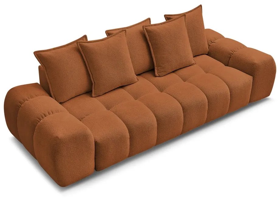 Terrakotta színű zsenília kanapé 278 cm Everest – Bobochic Paris