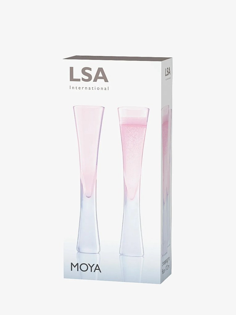 Sklenice na šampaňské Moya, 170 ml, růžová, set 2 ks - LSA International