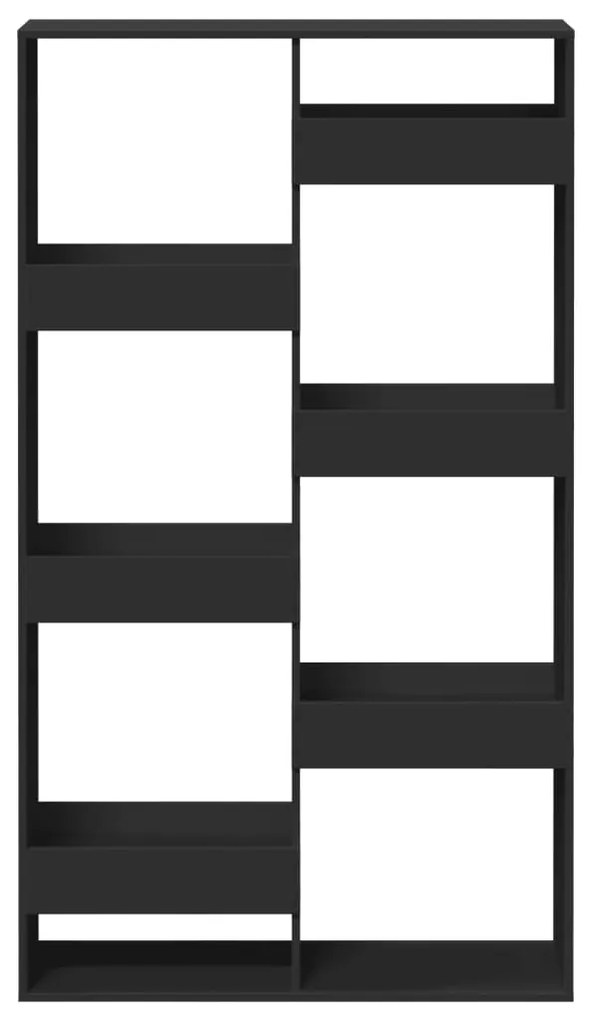 fekete szerelt fa könyvespolc 100 x 33 x 175 cm