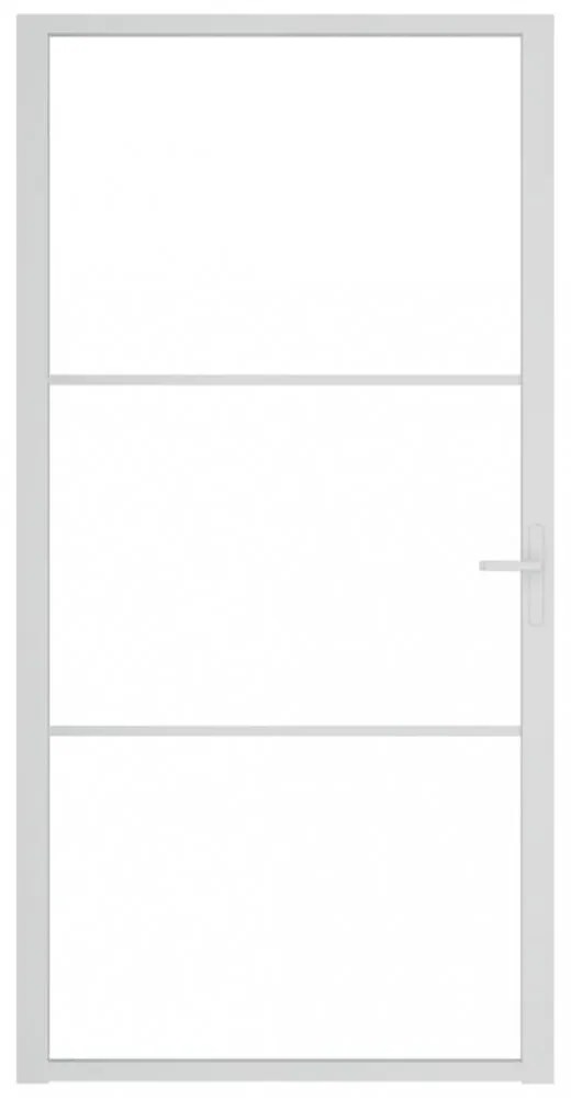 fehér ESG üveg és alumínium beltéri ajtó 102,5 x 201,5 cm