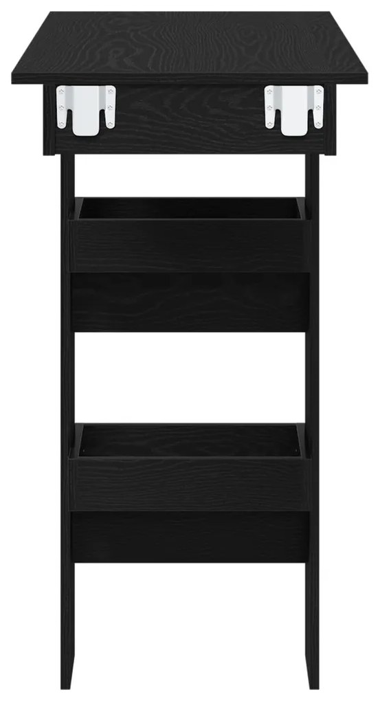 Falra szerelhető bárasztal - Fekete tölgy - 102x55x103.5 cm - Mérnöki fából készült