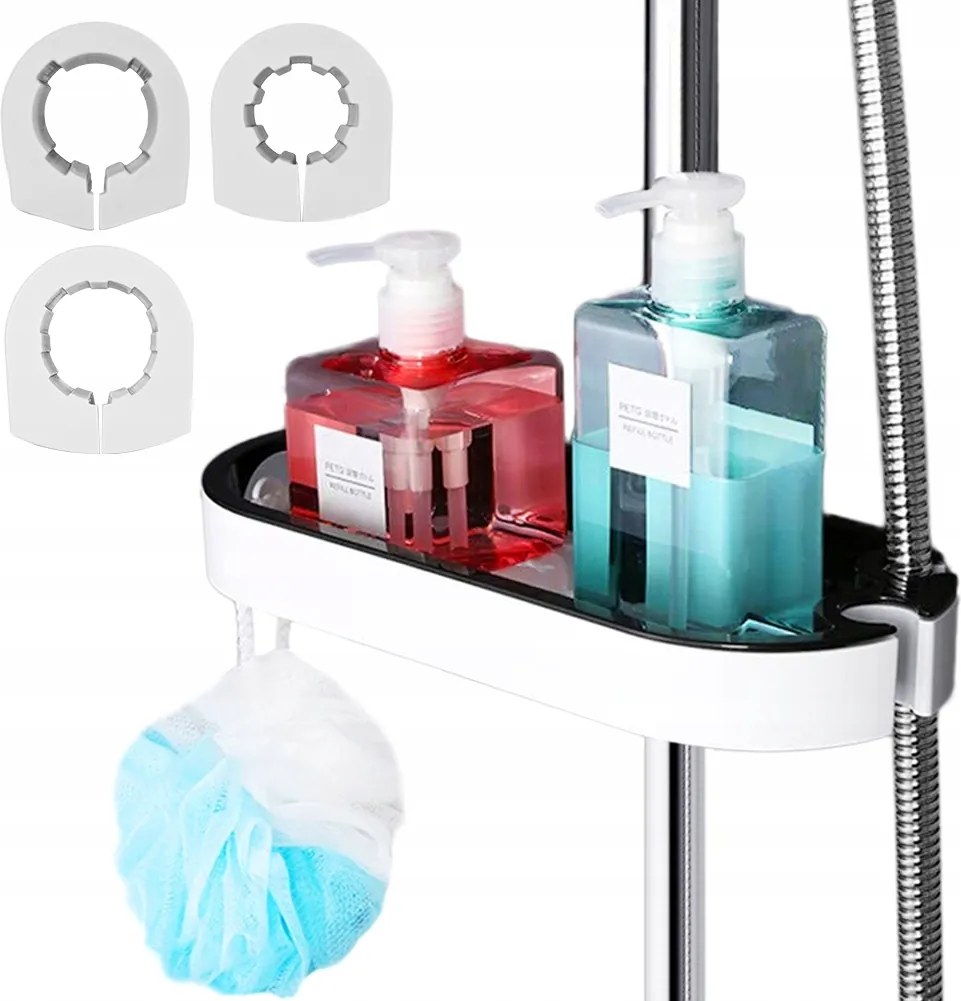 Függő Zuhanyrúdra Rögzíthető Fürdőszobai Polc