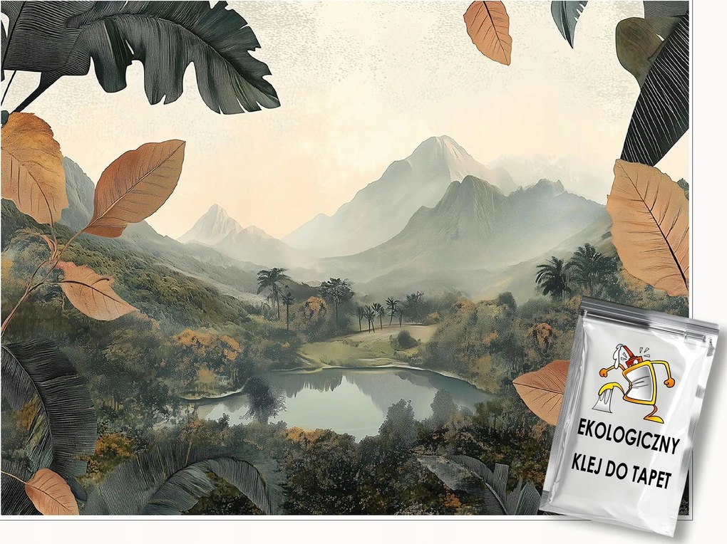 Fotótapéta Természet Hegyek Erdő Tó Hálószoba Nappali Tapéta Flizelina 250x175