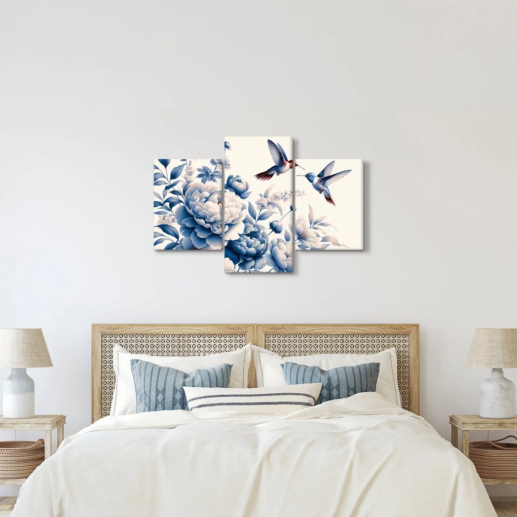 Kép - Kolibrik a virág felett (90x60 cm)