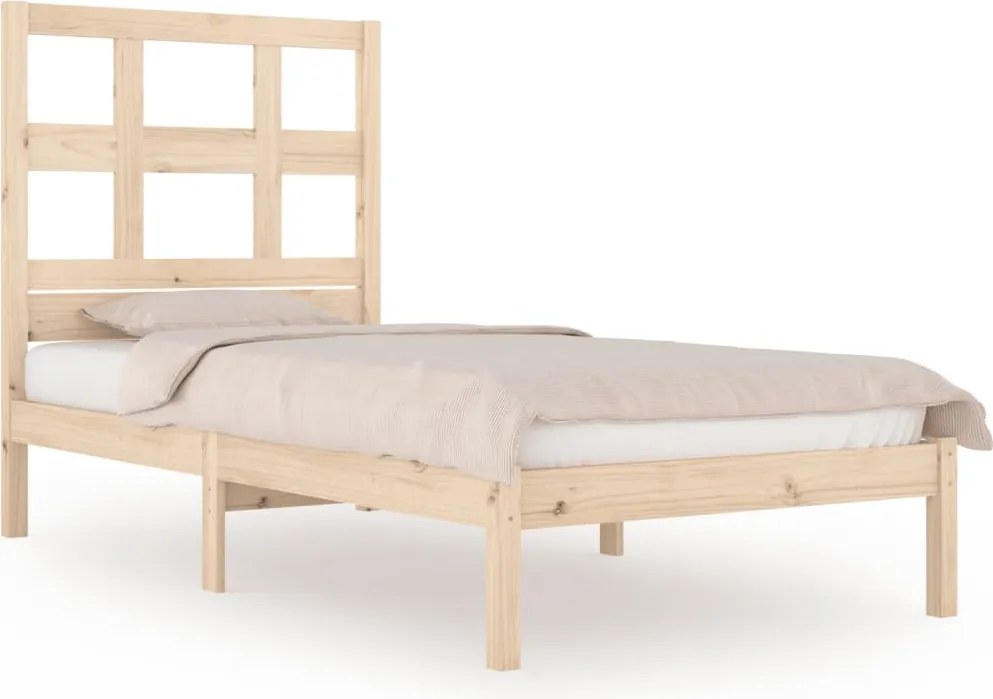 vidaXL tömör fenyőfa ágykeret matrac nélkül 90 x 190 cm