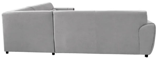 VISEU kihúzható, jobbos L alakú sarokgarnitúra tárolóval, szürke/fekete