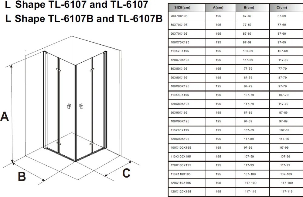 Stuxi Verona Duo 110x110 cm szögletes két csuklóajtós zuhanykabin, 6 mm vízlepergető üveggel, króm