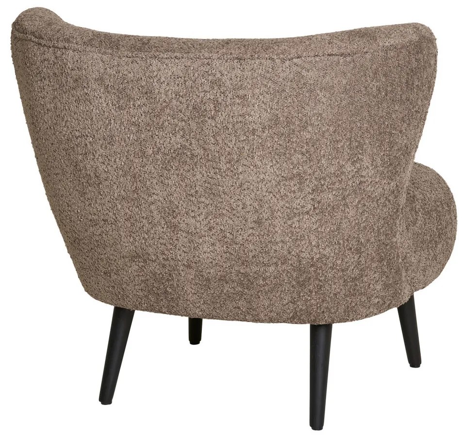 Covelo fotel, bouclé, barna-fekete