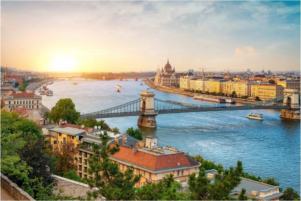 Budapest képe folyóval (90x60 cm)