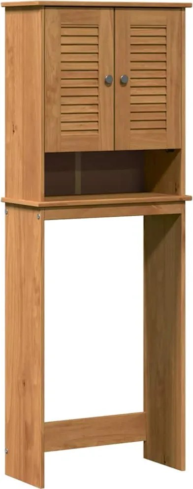 vidaXL WC Szekrény polcokkal VIGO Barna és Mézbarna 60 x 27 x 161 cm