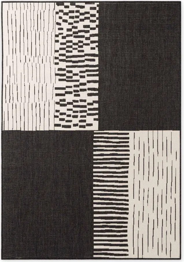 Fekete-krémszínű kültéri-beltéri szőnyeg 200x300 cm Haringey Acacia – Ted Baker