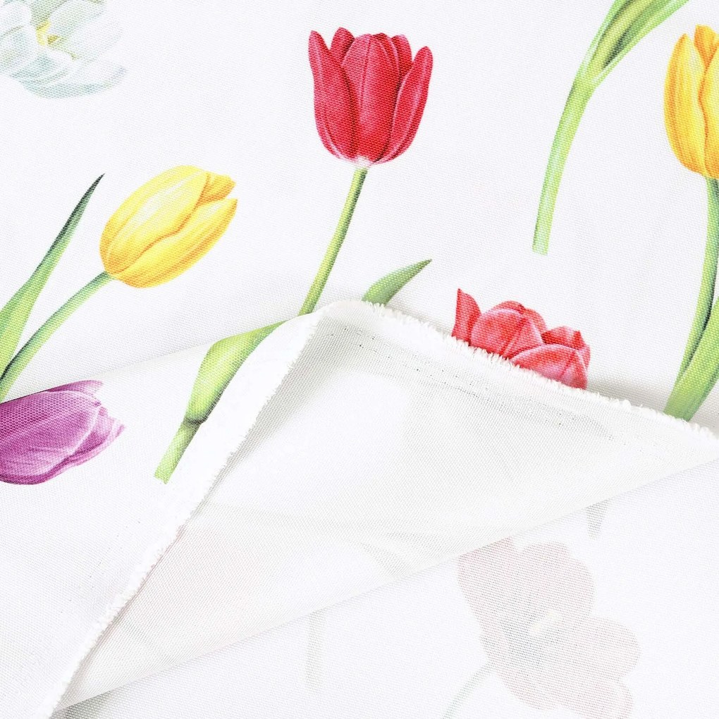 Goldea teflonos méteráru - színes tulipánok 160 cm