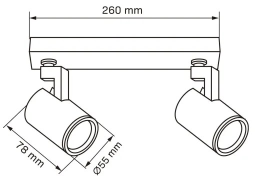 Spotlámpa LYNX 2xGU10/10W/230V fehér