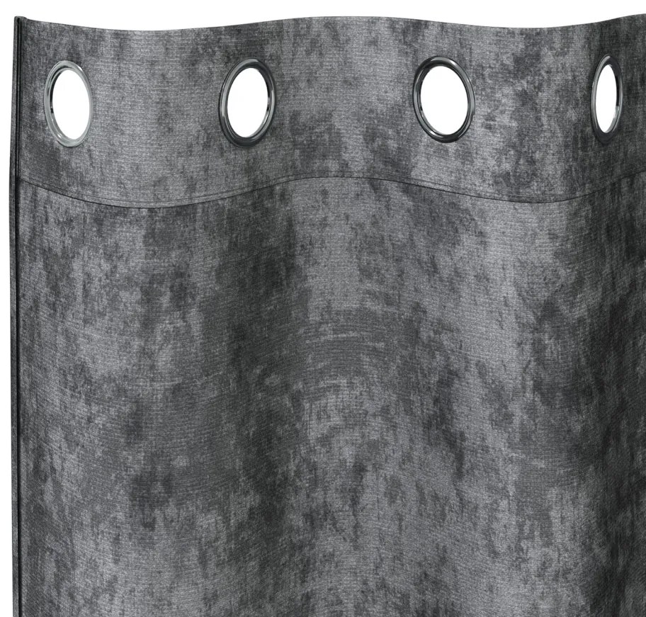 Bársony Függönyök 2 db csatokkal szürke 140x140 cm