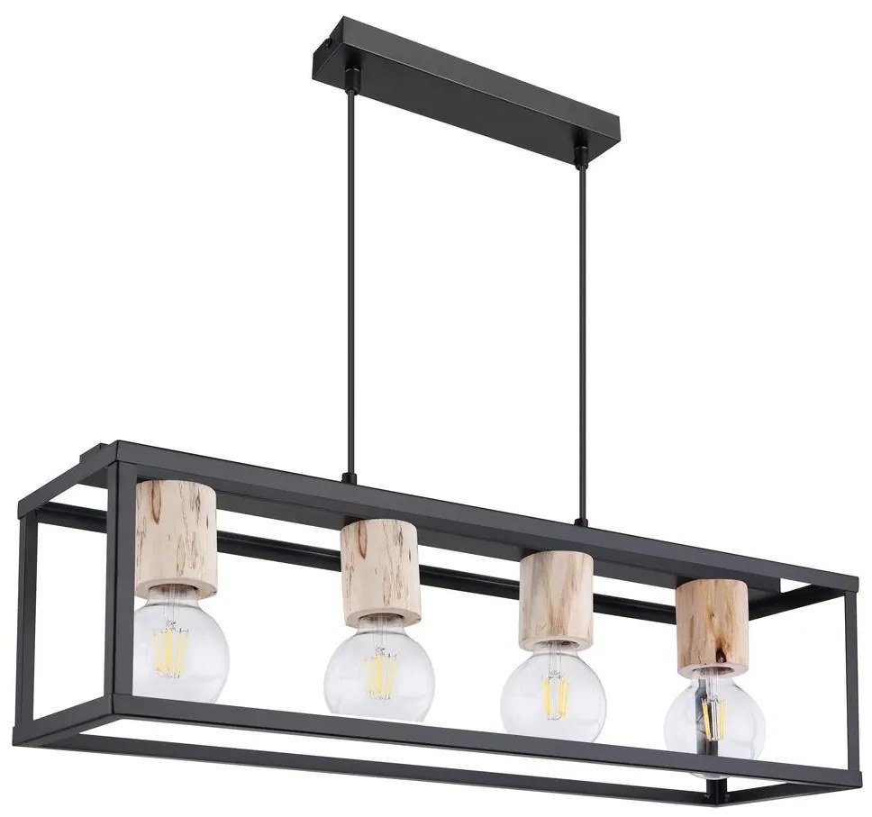 Globo 15476-4H - Csillár zsinóron HAGAR 4xE27/60W/230V