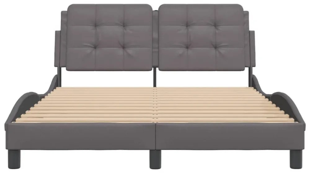 szürke műbőr ágykeret matrac nélkül Zadar 140 x 200 cm