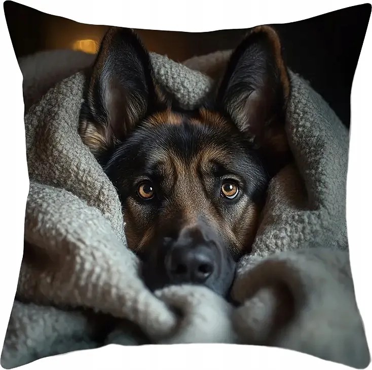 Dekoratív párnahuzat Német juhászkutya Ónémet 45x45 Jancsi