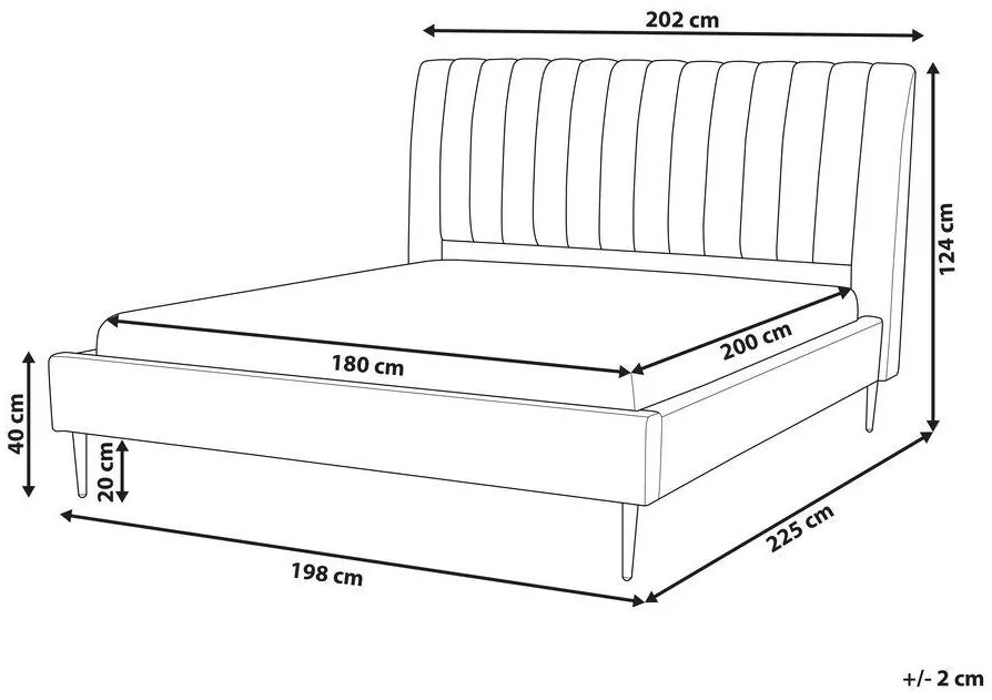 Franciaágy 180 cm Minza (szürke). 1081283