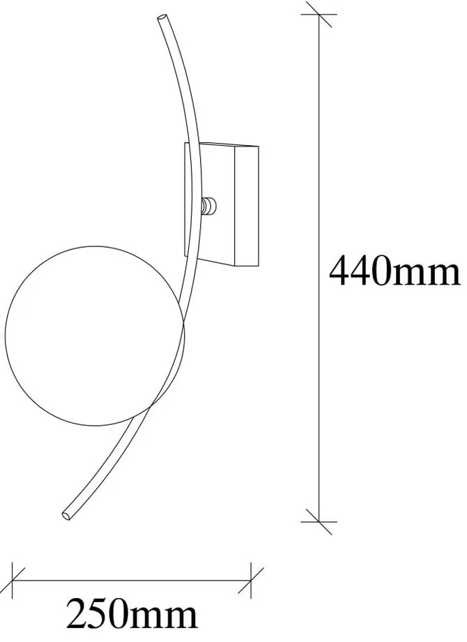 Fehér-fekete fali lámpa Hilal – Opviq lights