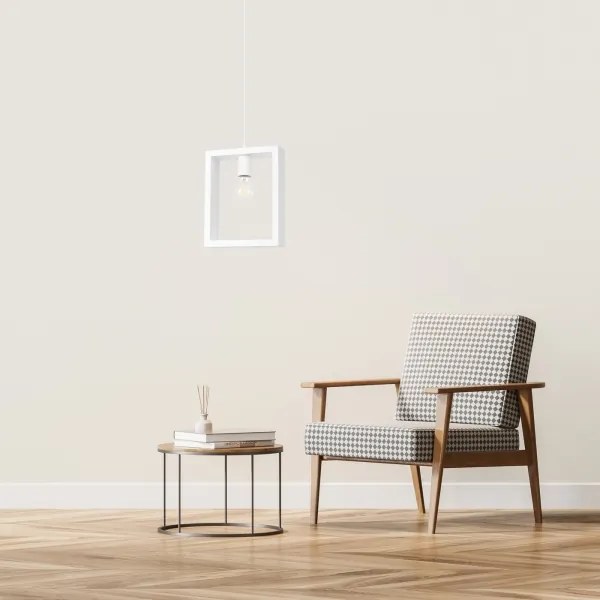 Sollux SL.1312 - Csillár zsinóron ARIES 1xE27/15W/230V bükkfa/fehér