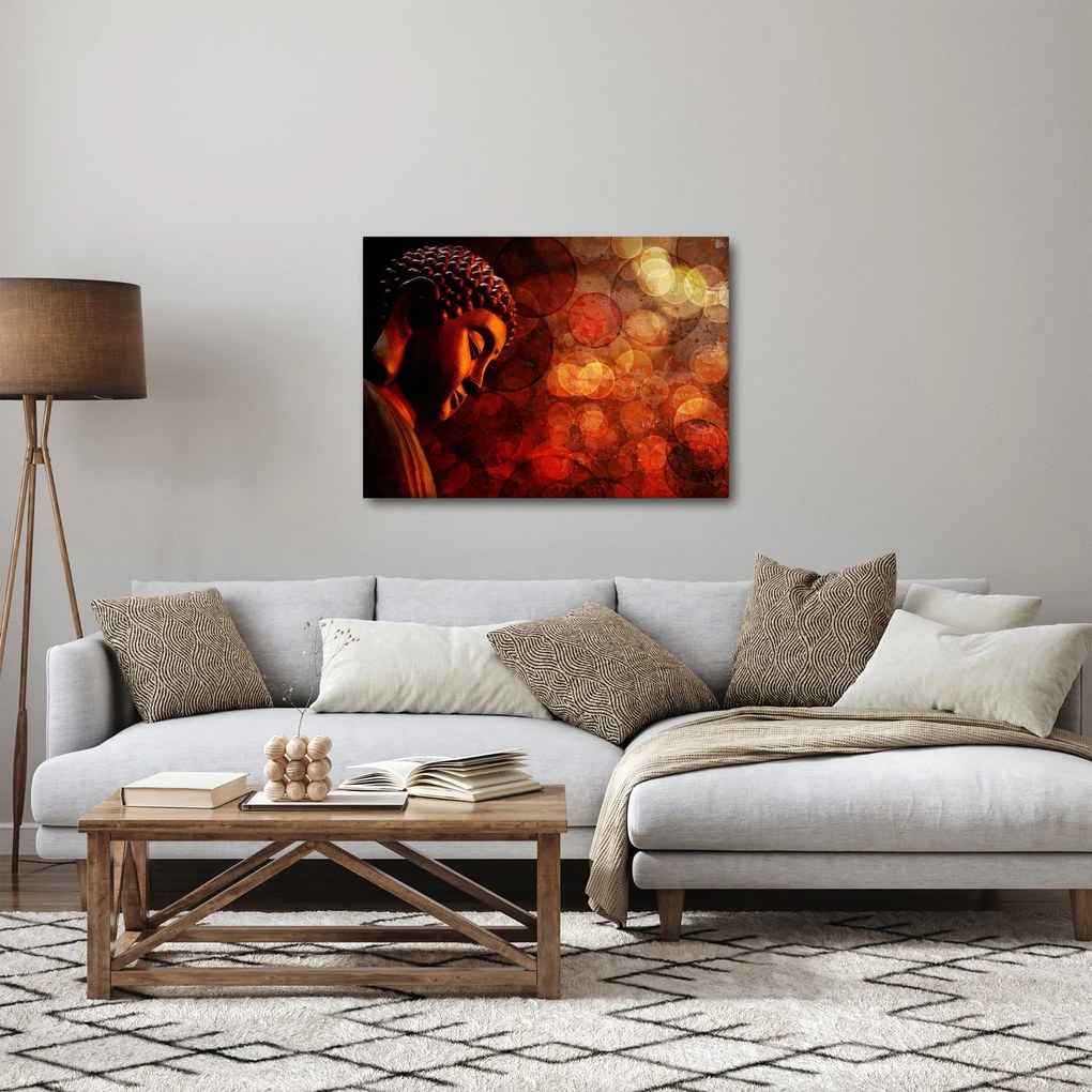 Kép - Buddha piros tónusokkal (70x50 cm)