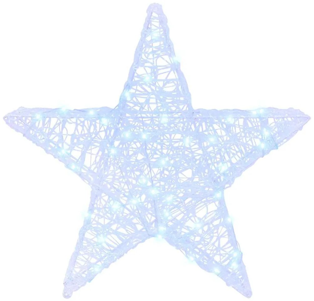 3D Csillag 50 LED-del Hideg feher 55 x 53.5 x 10 cm Akril