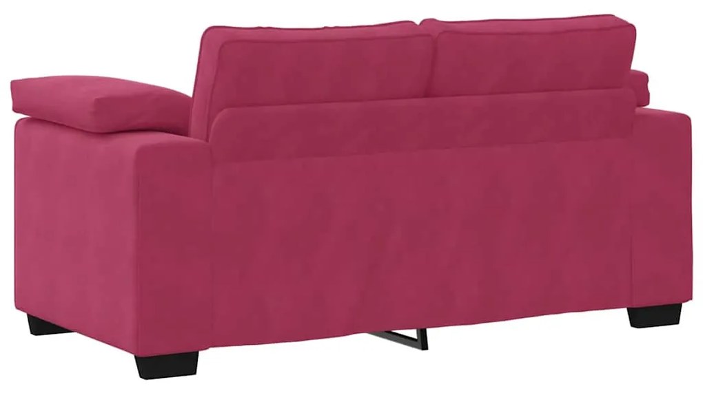 vidaXL bordó bársony loveseat kanapé 120 cm