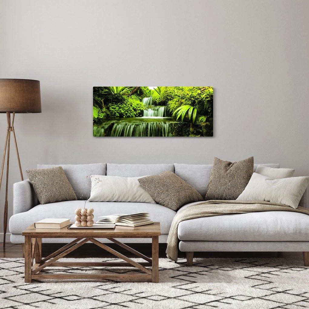 Kép - Indonéziai vízesések (120x50 cm)