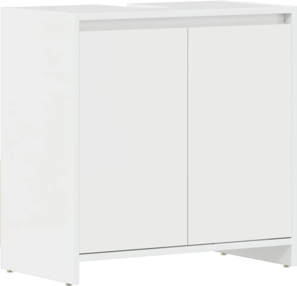 vidaXL magasfényű fehér szerelt fa fürdőszobaszekrény 60 x 33 x 61 cm