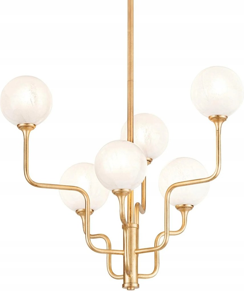 Hudson Valley függeszték Onyx acél/üveg arany/matt G9 6x25W 332-28-V