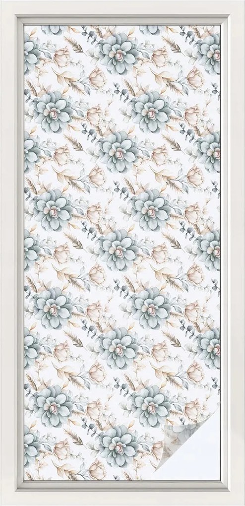 Szélvédőfólia Ablak Adatvédelem Virágos elegancia 50x116