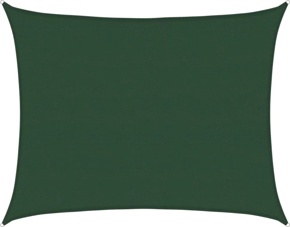 vidaXL sötétzöld HDPE napvitorla 160 g/m² 6 x 7 m