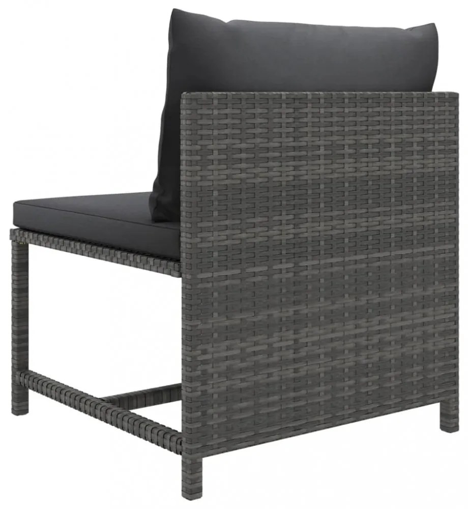 vidaXL 12 részes szürke polyrattan kerti ülőgarnitúra párnákkal