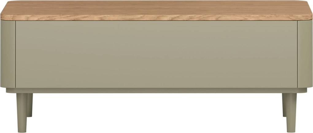 Amilio dohányzóasztal 100 cm fiókos, lábakon - eukaliptusz / baltic dune tölgy