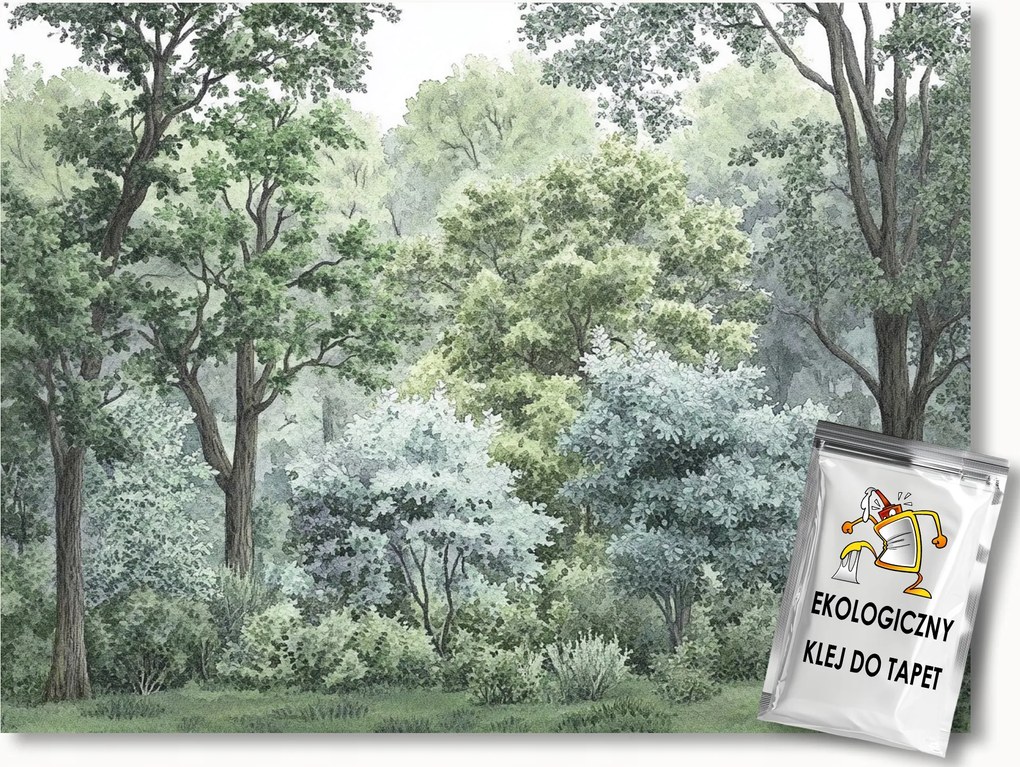 Fotótapéta Flizelina Grafika Természet Fák Erdő Park Zöld 208x146 ragasztó