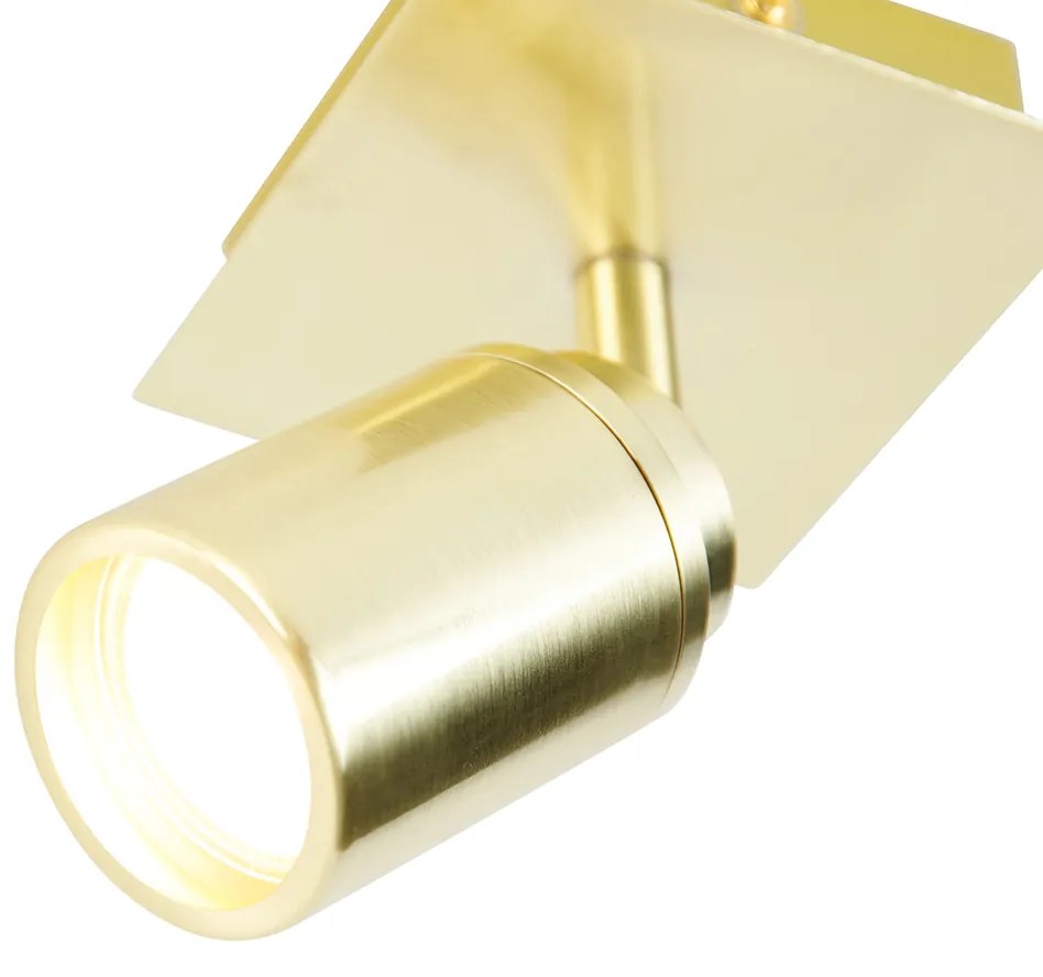 Modern fürdőszoba spotlámpa sárgaréz négyzet alakú IP44 - Ducha