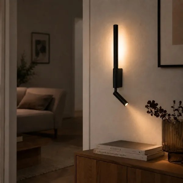 Brilagi - VIXON LED fali spotlámpa LED/3W/230V + LED/5W fekete CRI 90
