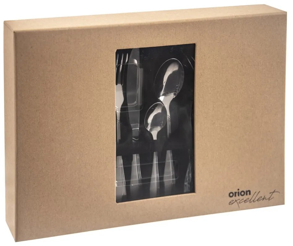 Ezüstszínű rozsdamentes acél evőeszköz készlet 24 db-os Satin – Orion