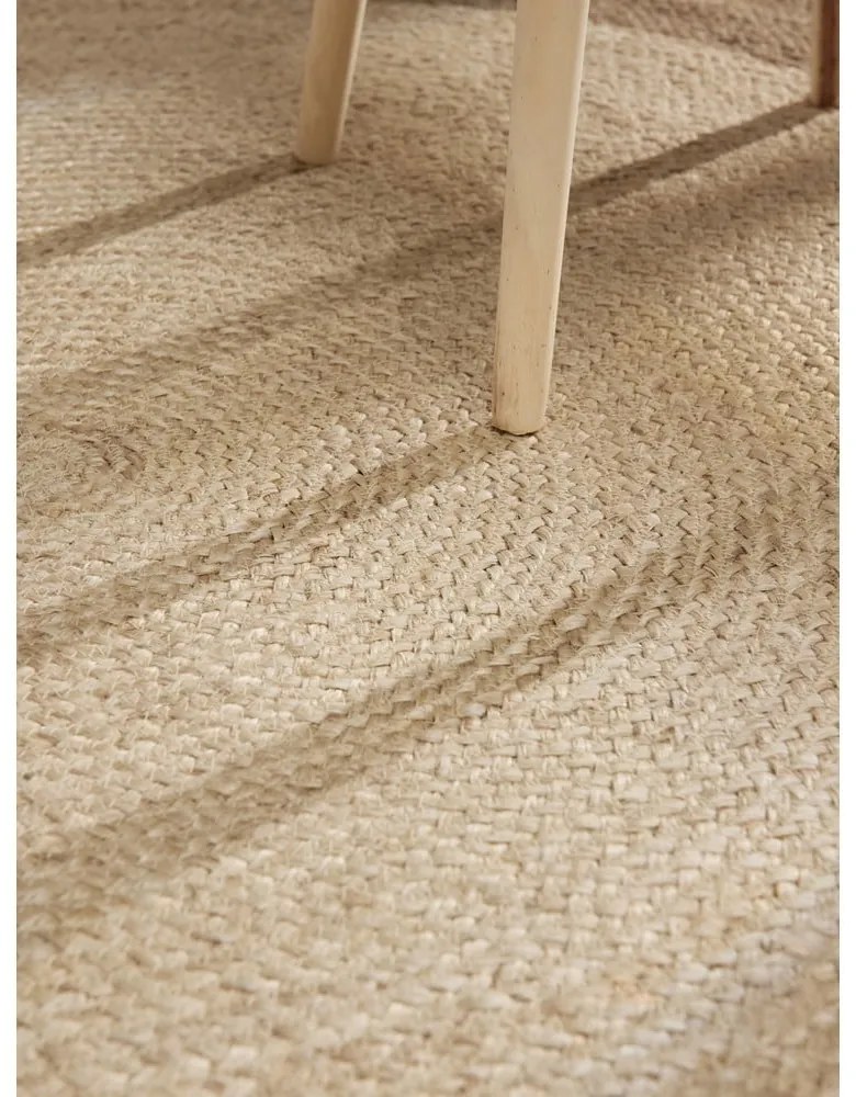 Szürkésbézs kétoldalas kézi szövésű kerek juta szőnyeg ø 200 cm Jutta Greige – Hanse Home